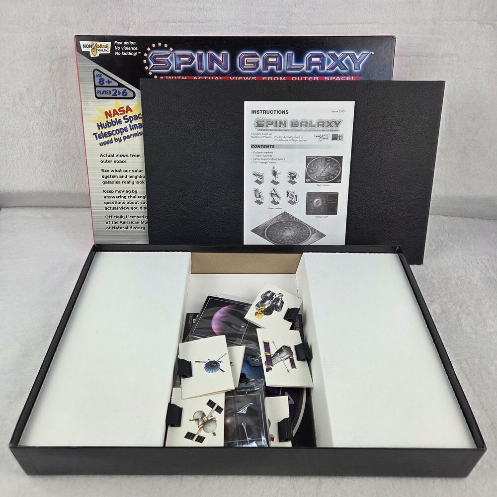 Vintage 2003 Spin Galaxy NASA Rare Board Game Nonviolent Toys Company Complete - Picture 2 of 13